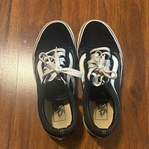 Vans Black and White Low-Top Shoes